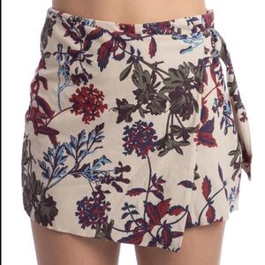 Zara Floral Wrap Skort